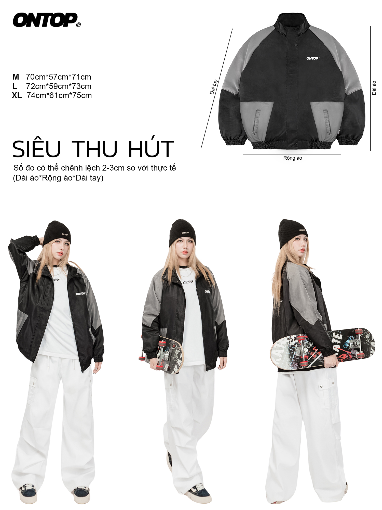 áo khoác dù phối màu ONTOP