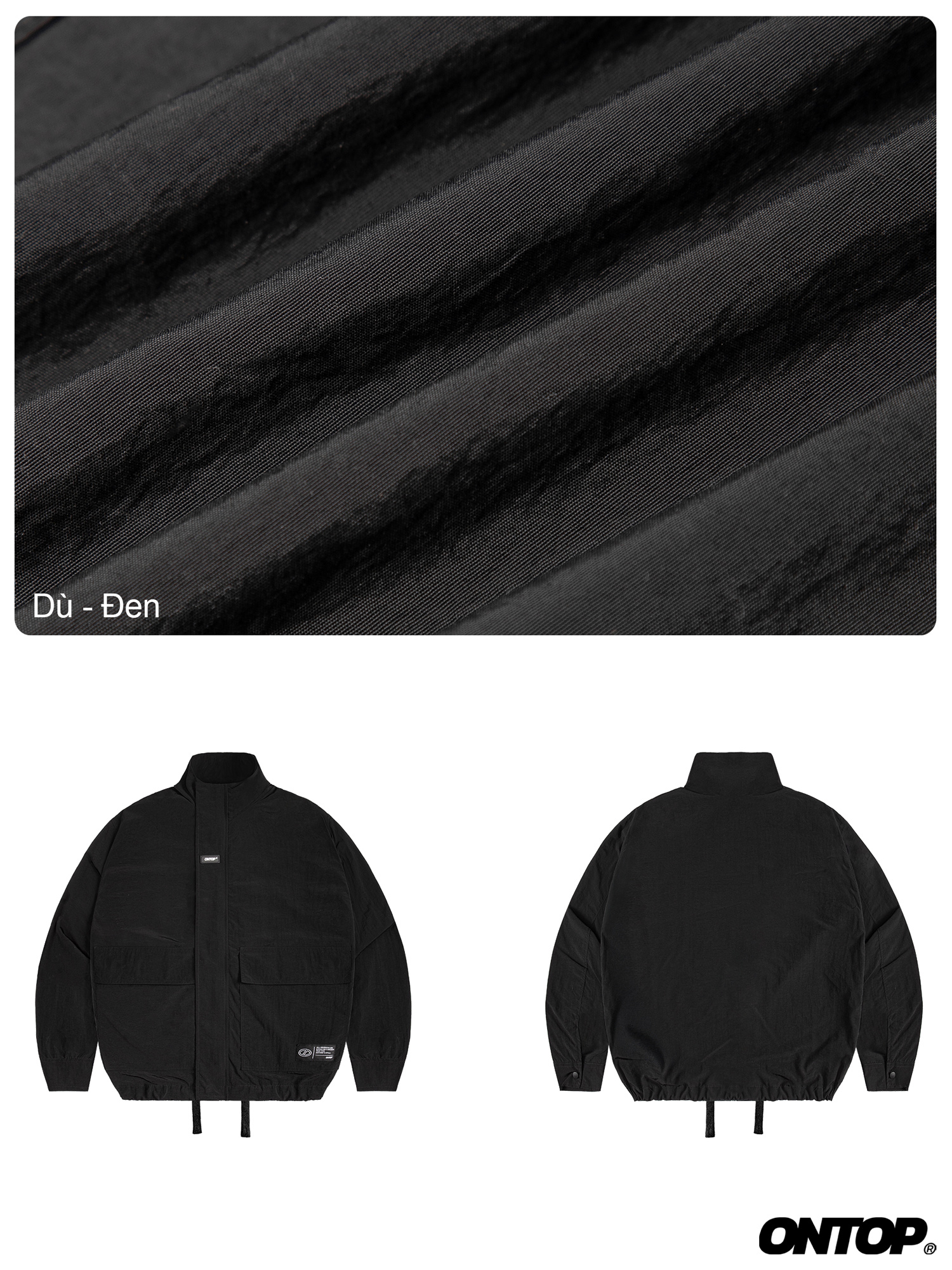 Áo khoác gió nhăn nam nữ ONTOP