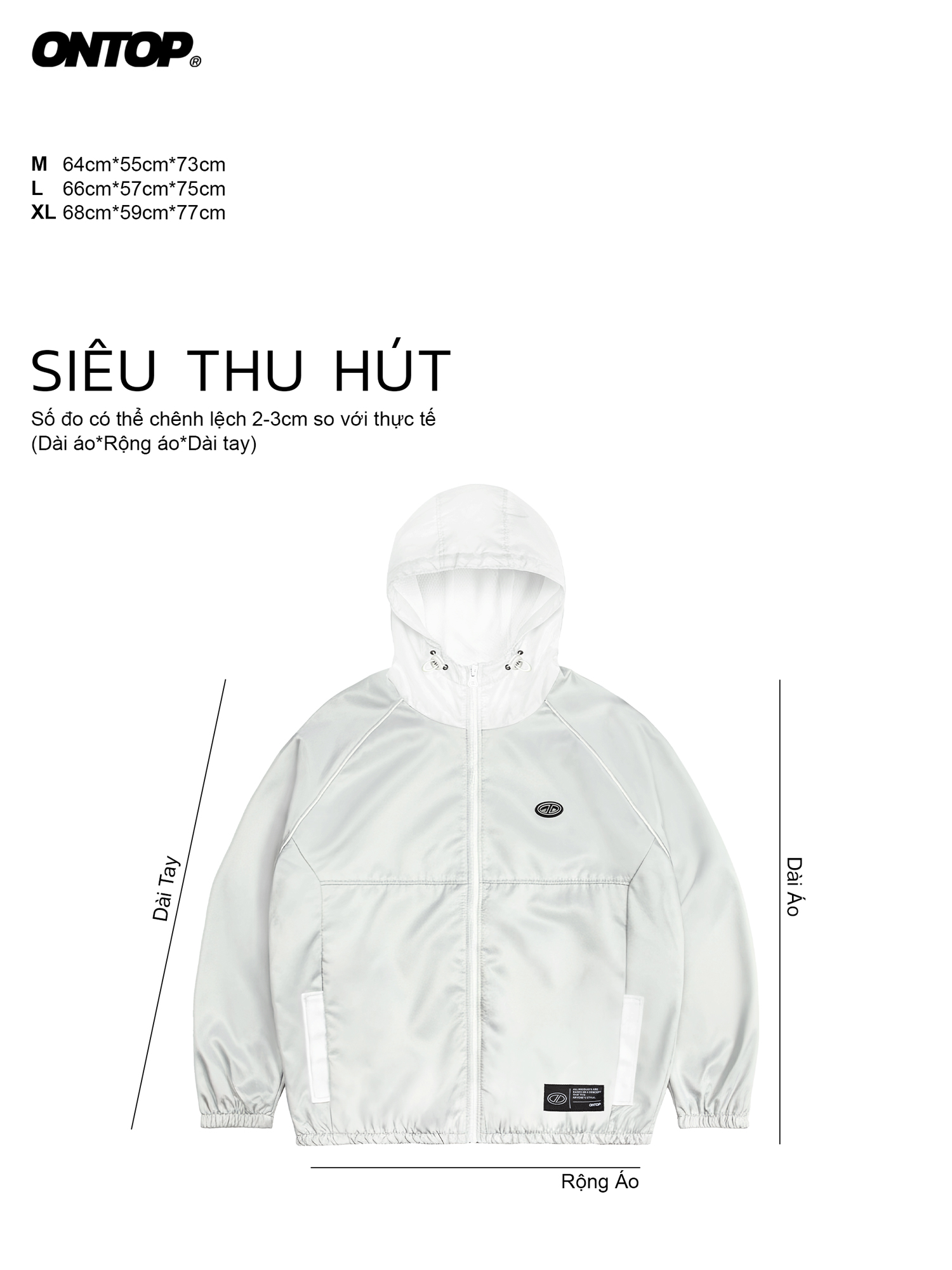 Áo khoác gió phối màu ONTOP