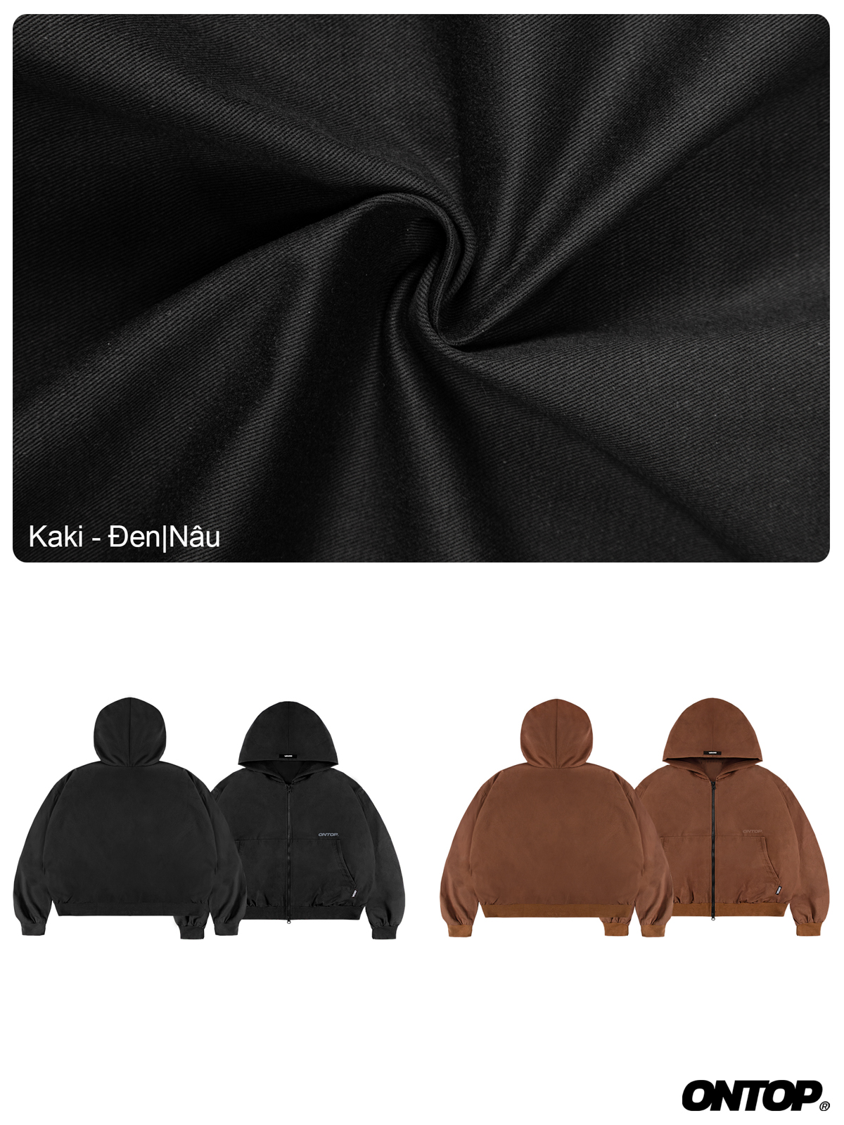 Áo khoác kaki có mũ Ontop