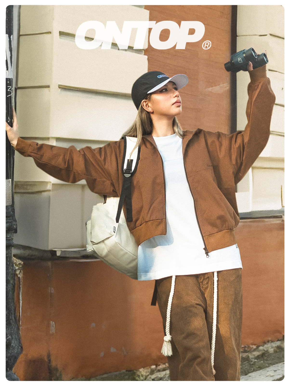 Áo khoác kaki có mũ Ontop