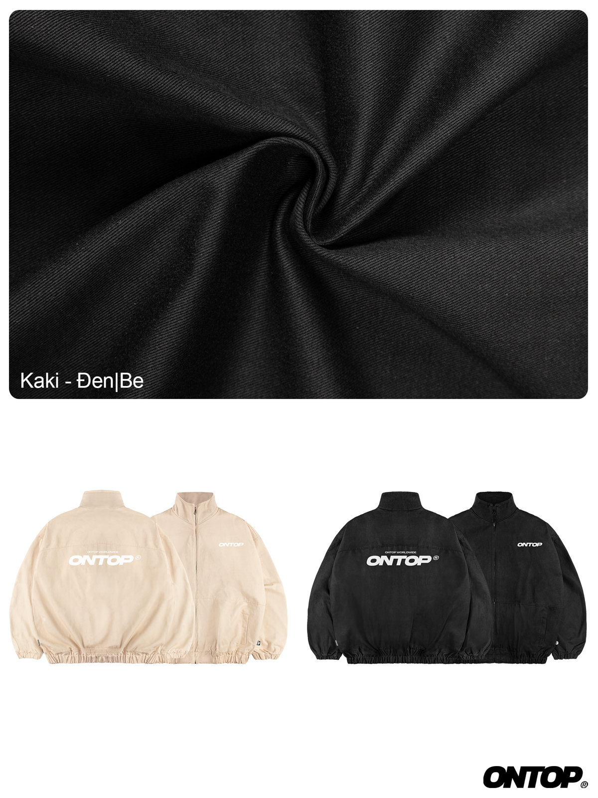 Áo khoác kaki cổ trụ Ontop