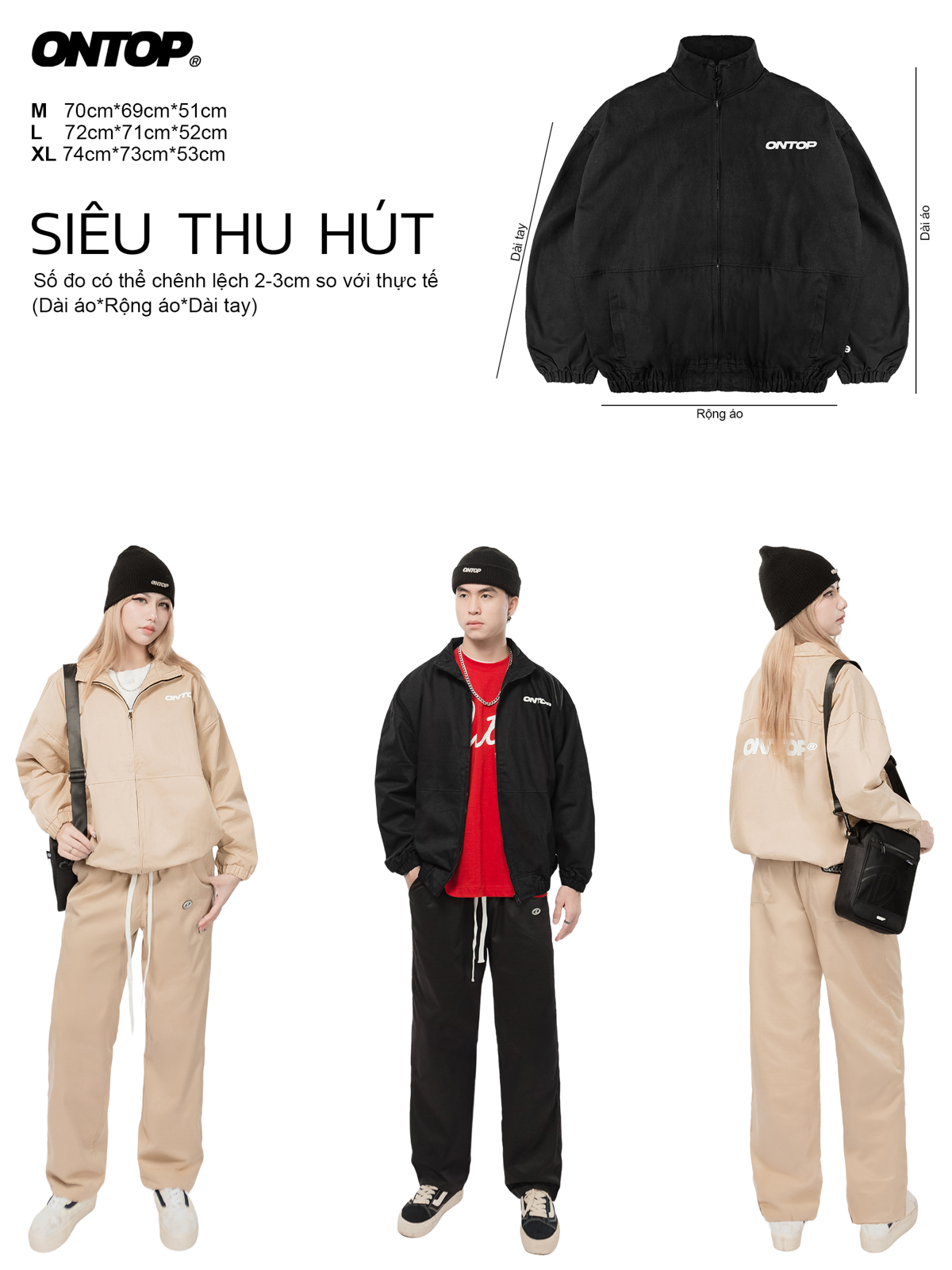 Áo khoác kaki cổ trụ Ontop