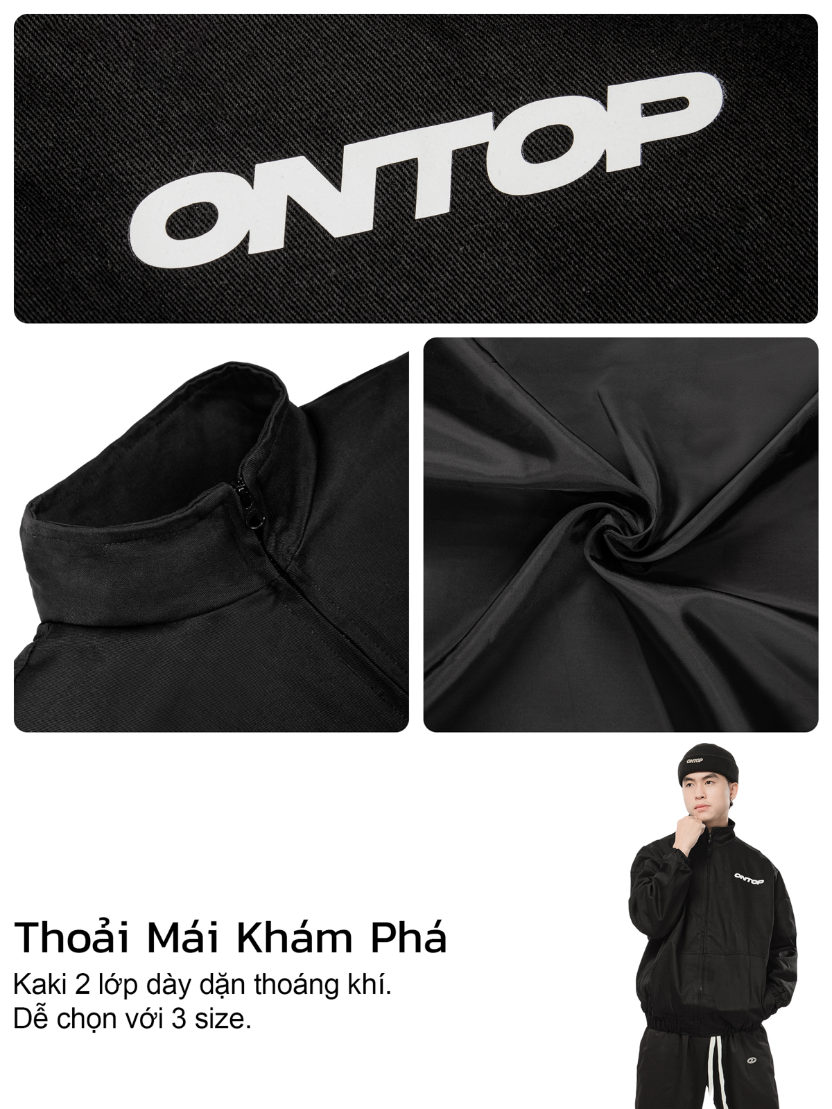 Áo khoác kaki cổ trụ Ontop