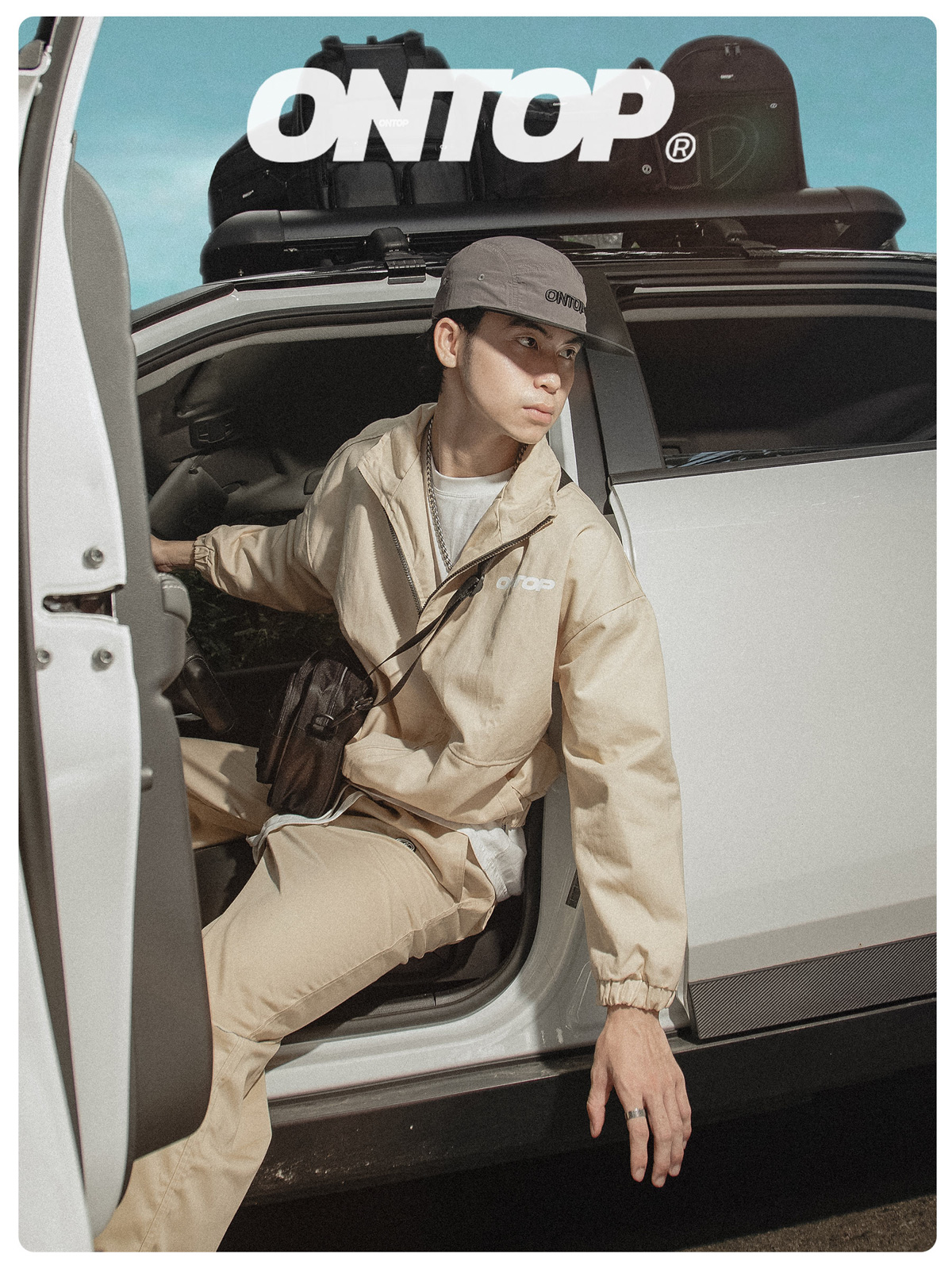 Áo khoác kaki cổ trụ Ontop