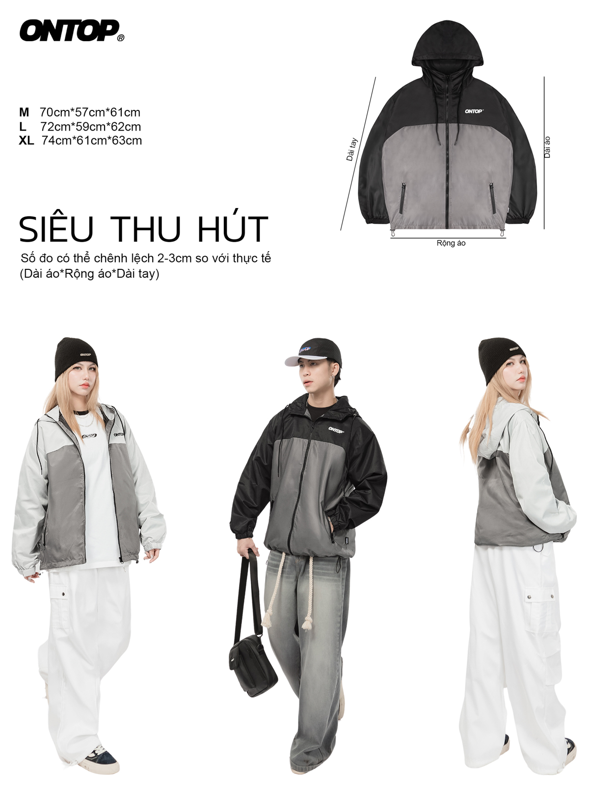 Áo khoác phối màu Ontop