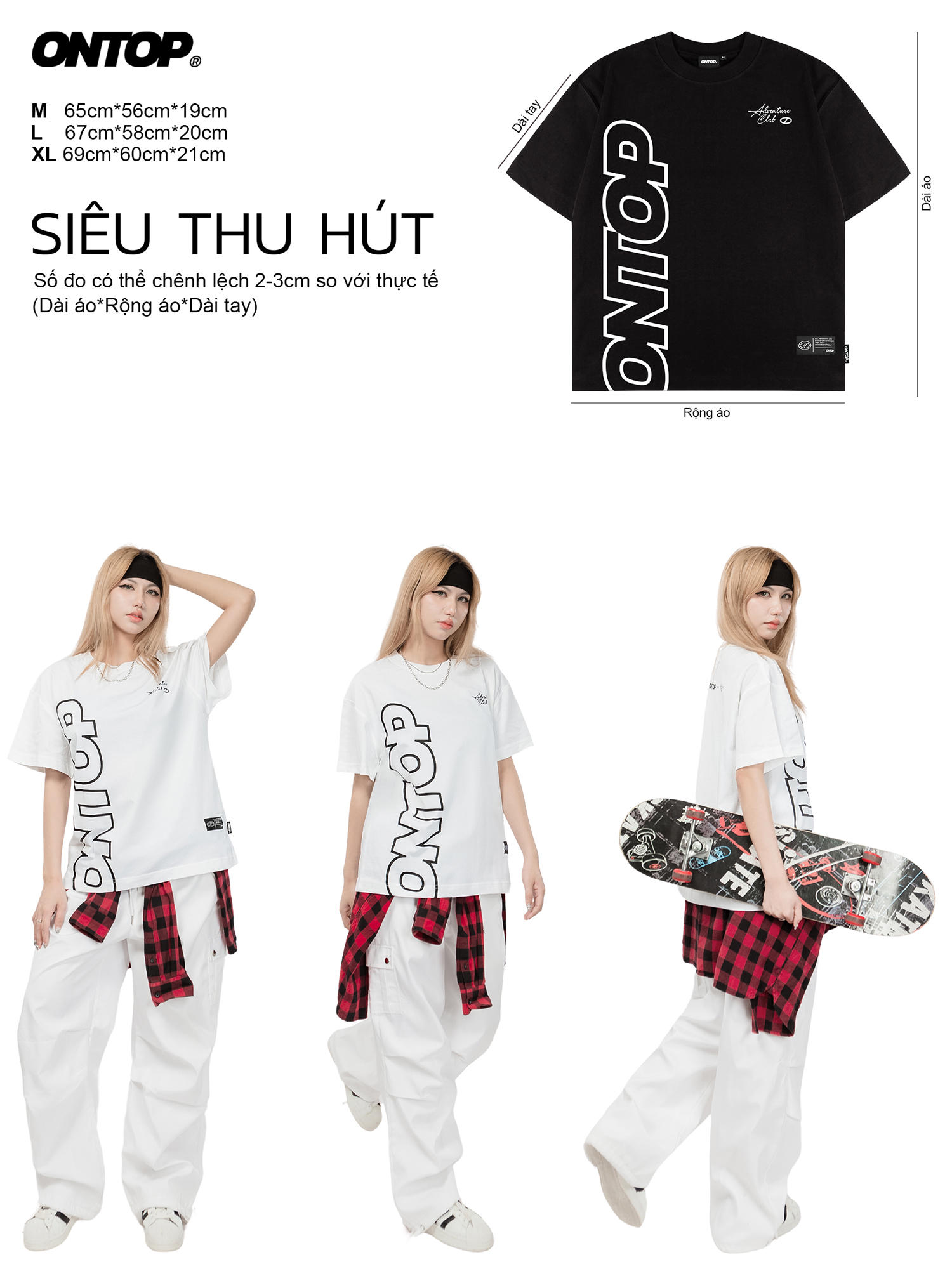 Áo phông rộng nam ONTOP