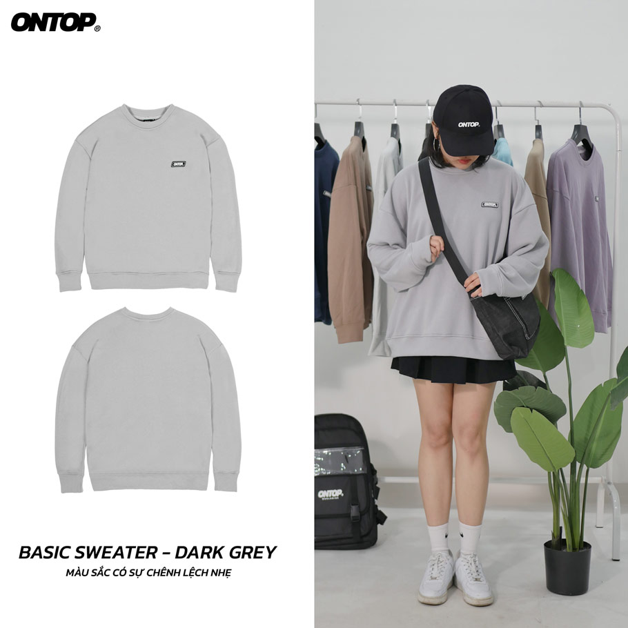 Áo sweater nữ form rộng local brand ONTOP