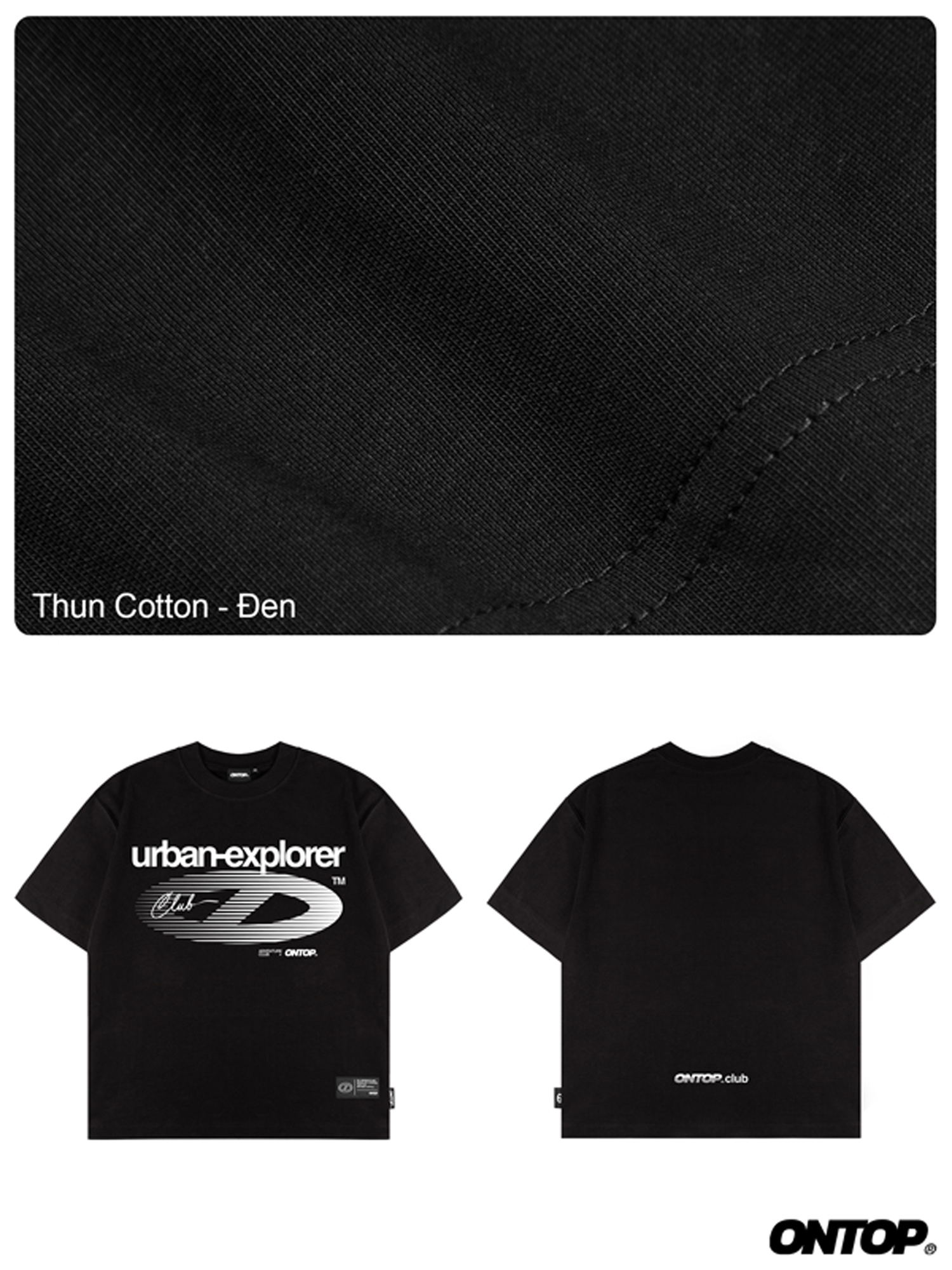 Áo thun đen nam ONTOP