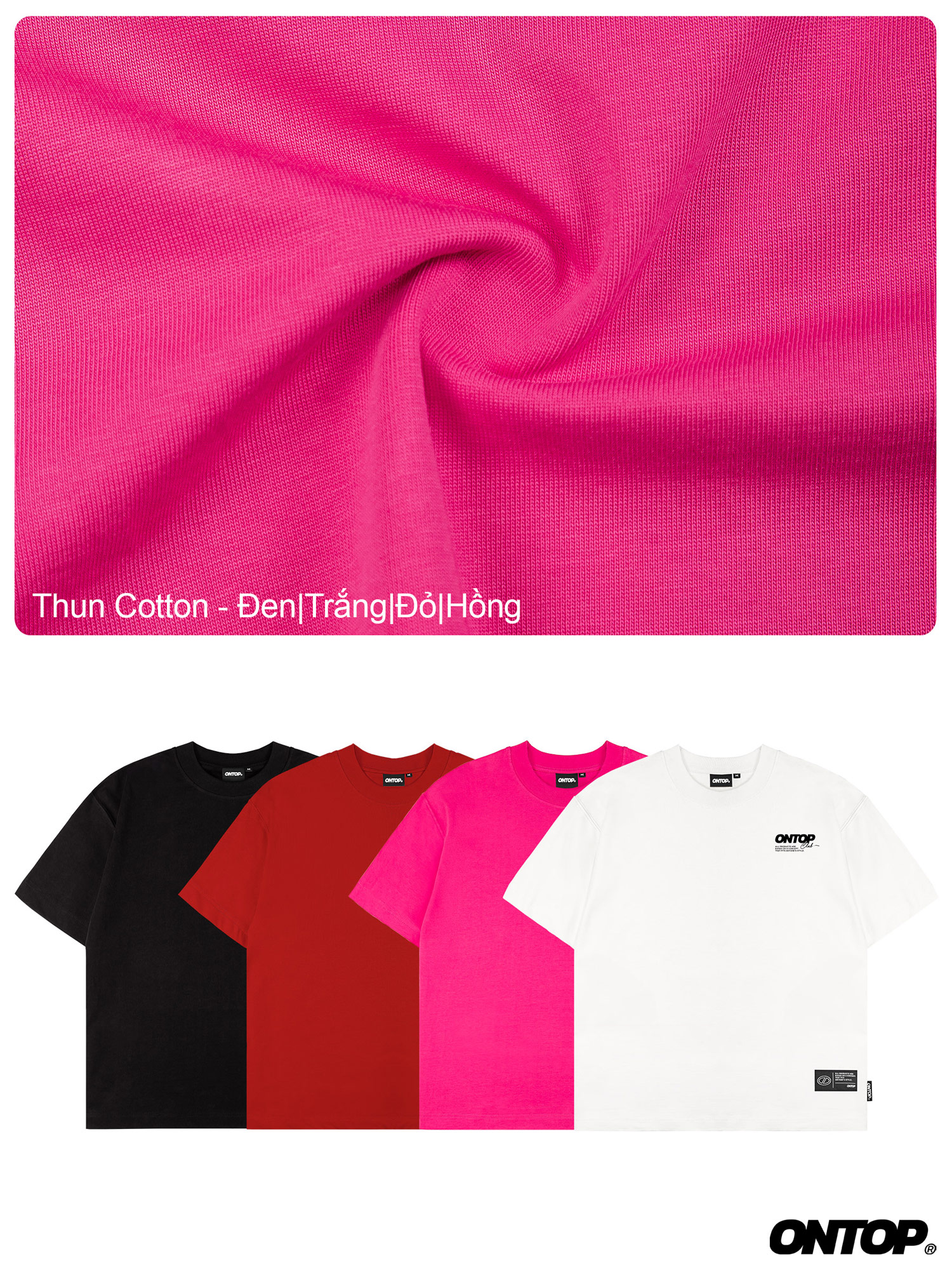 Áo thun in chữ sau lưng ONTOP