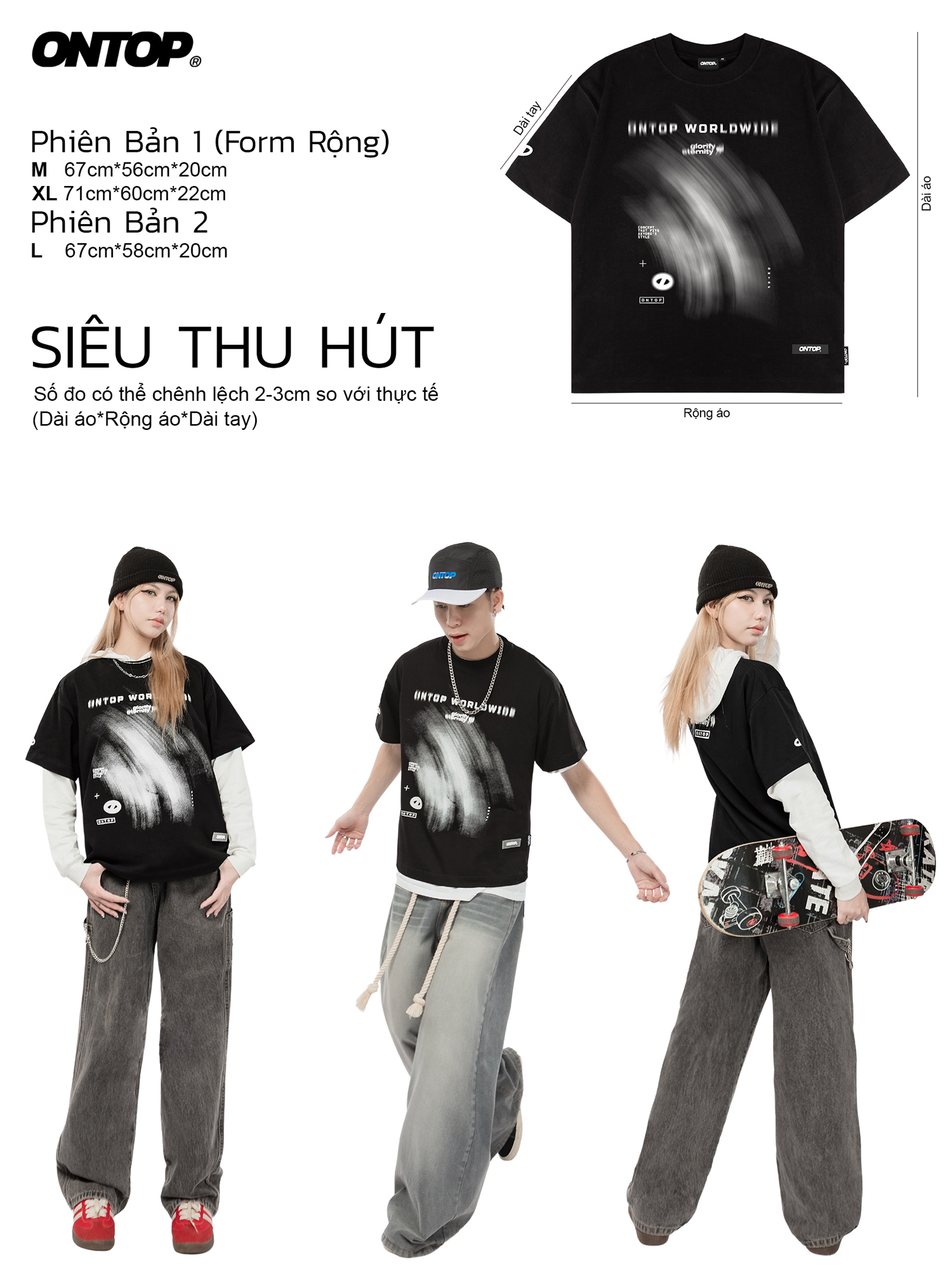 Áo thun in hình chất ONTOP