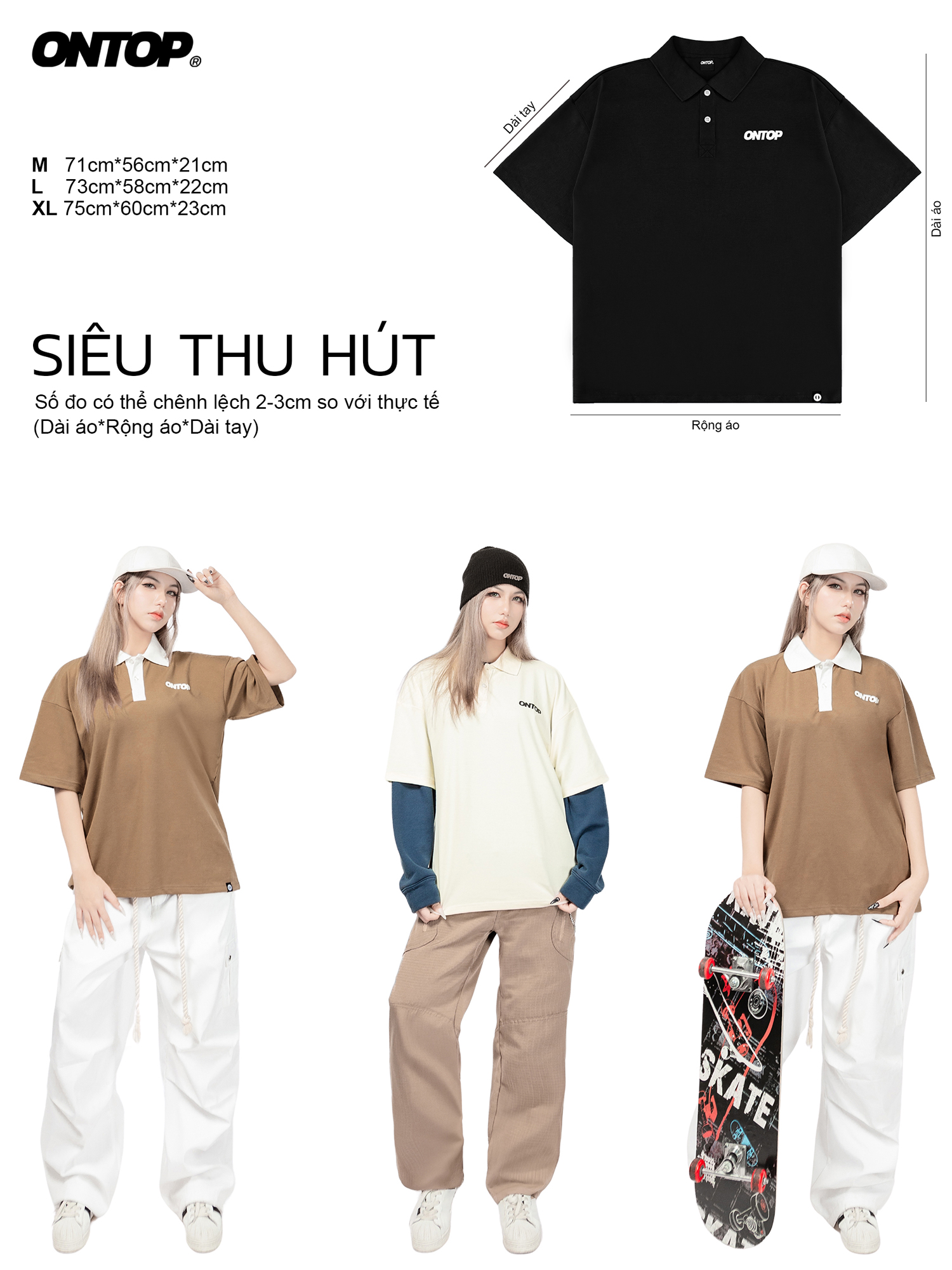 Áo thun polo basic ONTOP