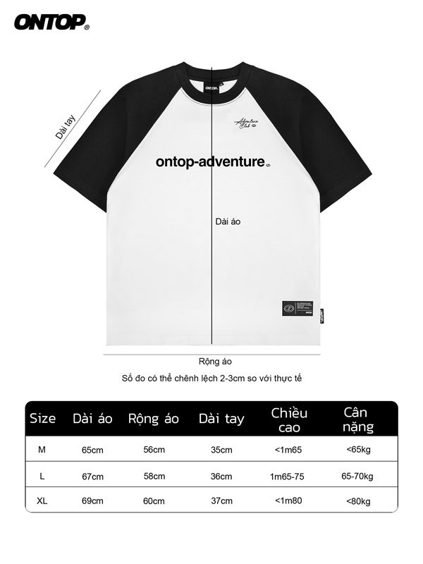 Áo thun raglan tay lỡ nam nữ local brand ONTOP