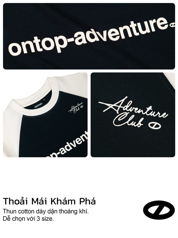Áo thun raglan nam nữ local brand ONTOP