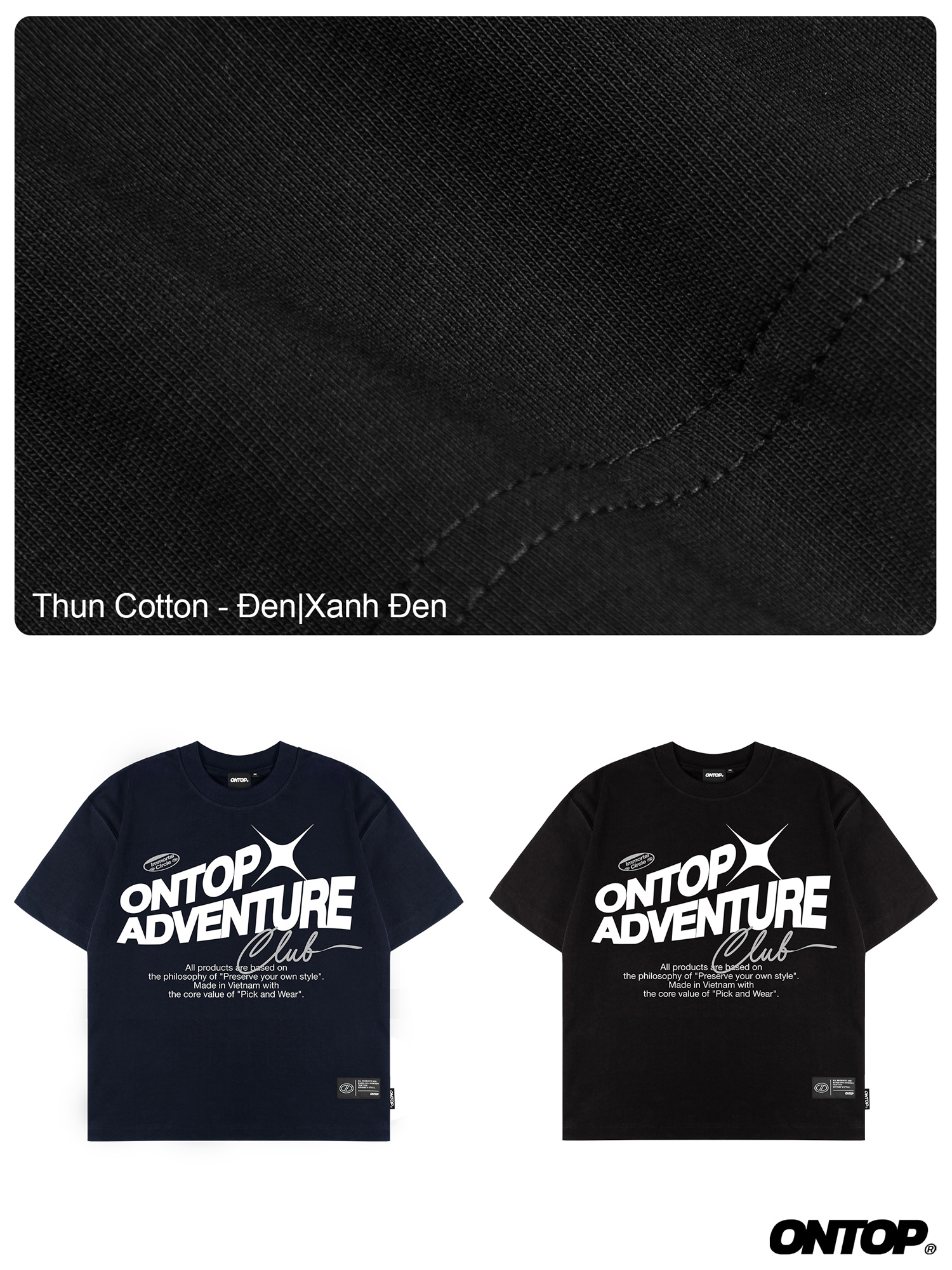 Áo thun xanh than ONTOP