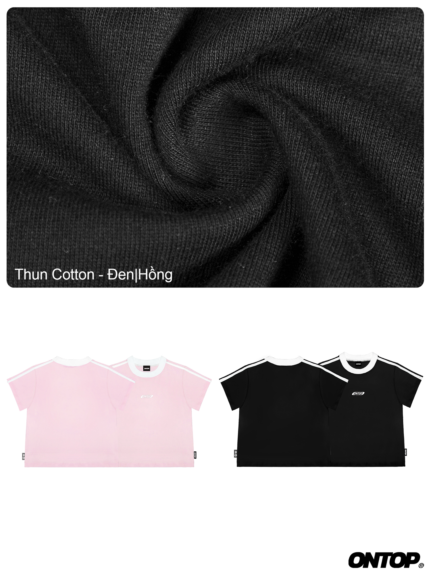 Baby tee sọc vai ONTOP