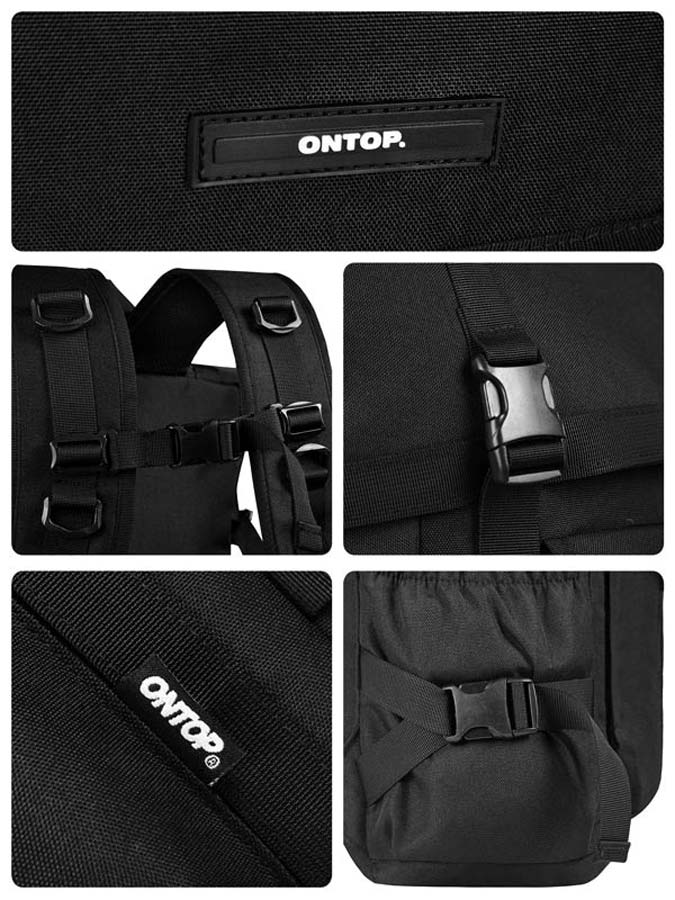 balo basic đen canvas ONTOP