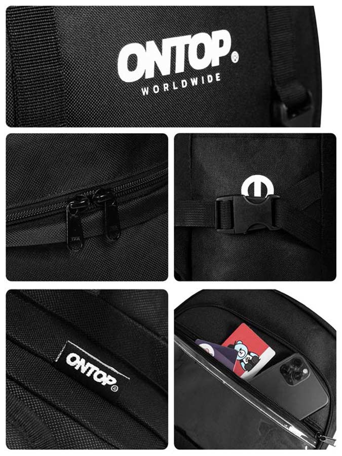 balo canvas basic màu đen ONTOP