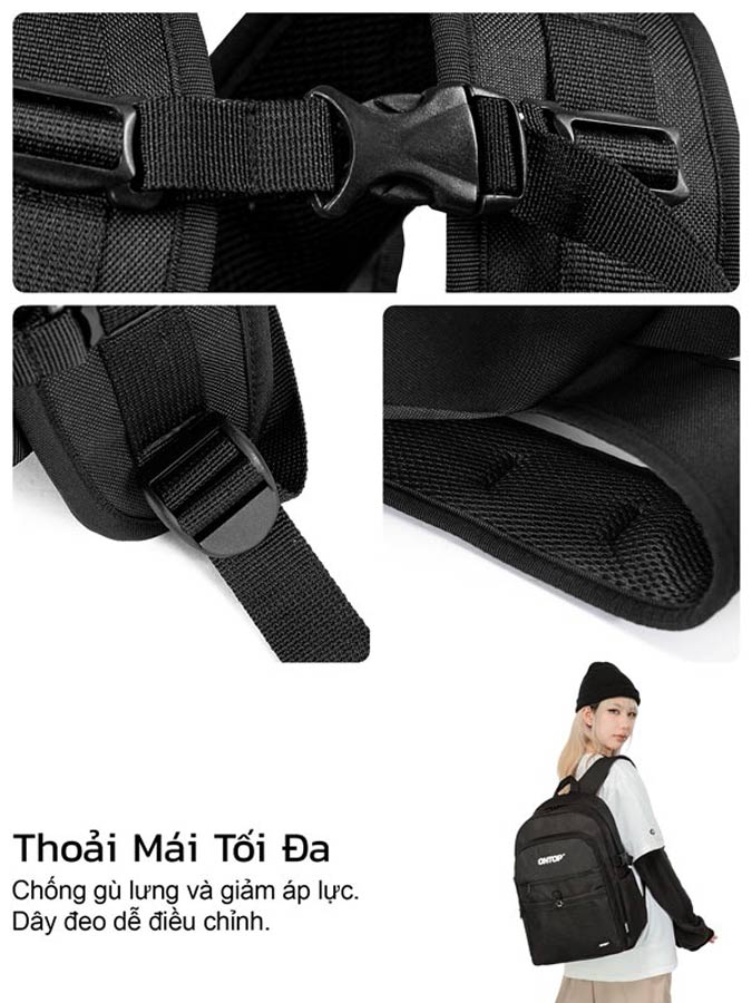 Balo canvas nam nữ ONTOP