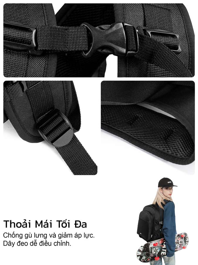 Balo đi học nữ canvas ONTOP
