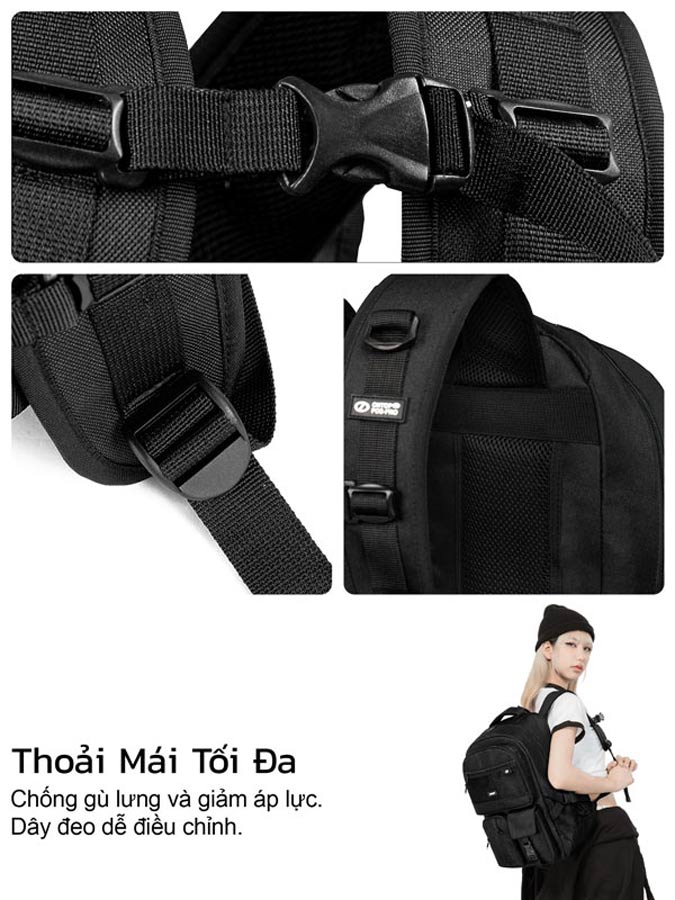 balo local brand đen ONTOP