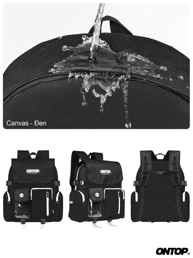 Balo nắp gập canvas ONTOP