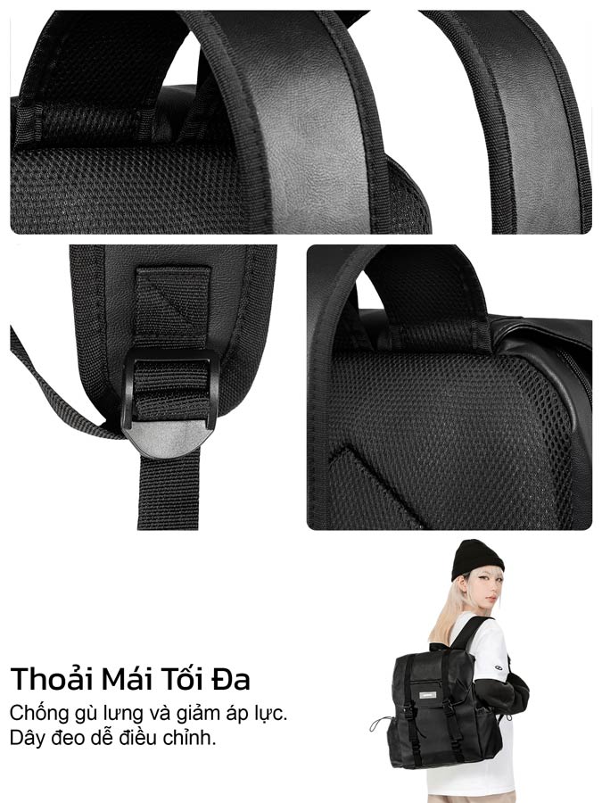 Balo nắp gập local brand