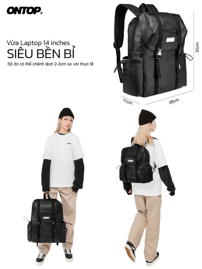 Balo nắp gập local brand