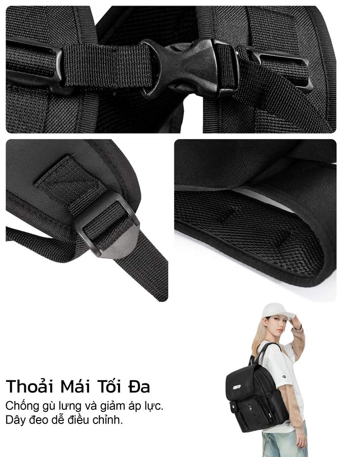 Balo nắp gập nam ONTOP