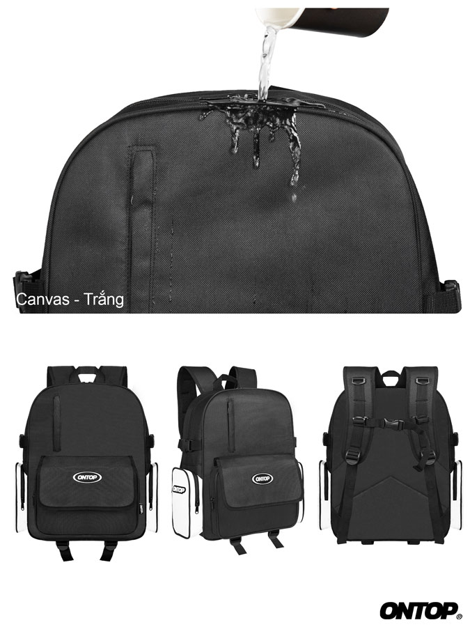 Balo nhiều ngăn canvas ONTOP