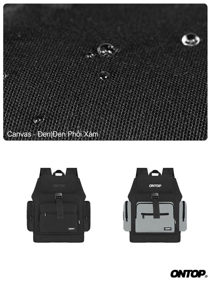 Balo vải canvas nắp gập ONTOP