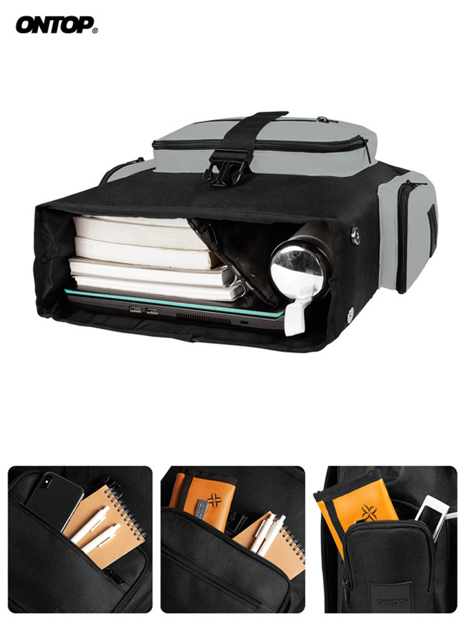 Balo vải canvas nắp gập ONTOP