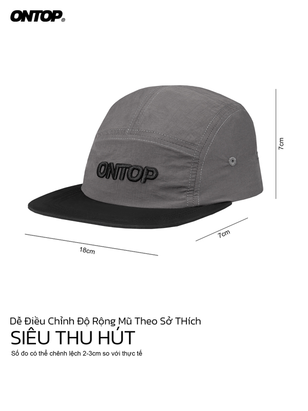 Mũ Snapback chính hãng local brand Ontop màu xám