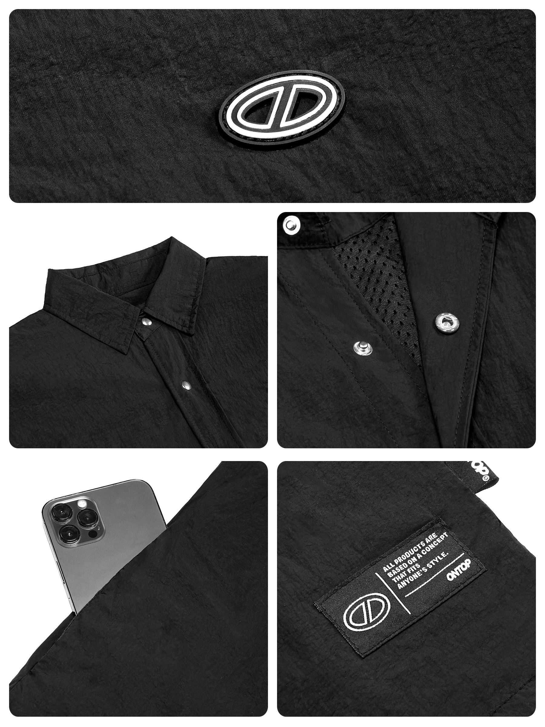 Áo khoác gió nhăn nam ONTOP 2 lớp