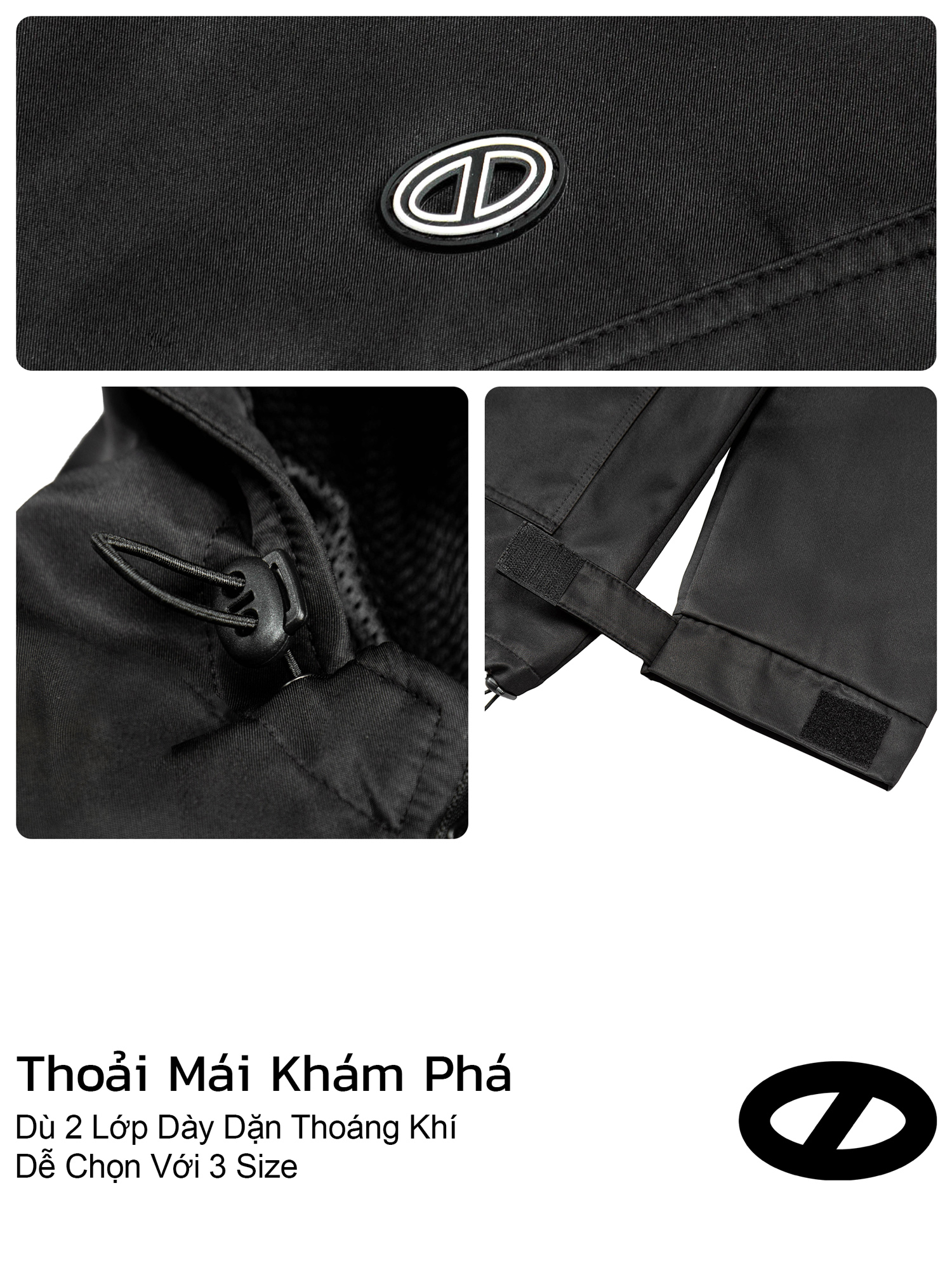 Áo khoác dù có nón ONTOP