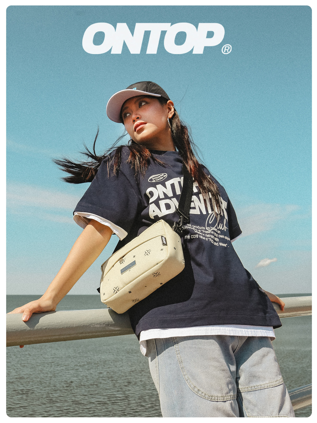 túi da đeo chéo nữ ONTOP