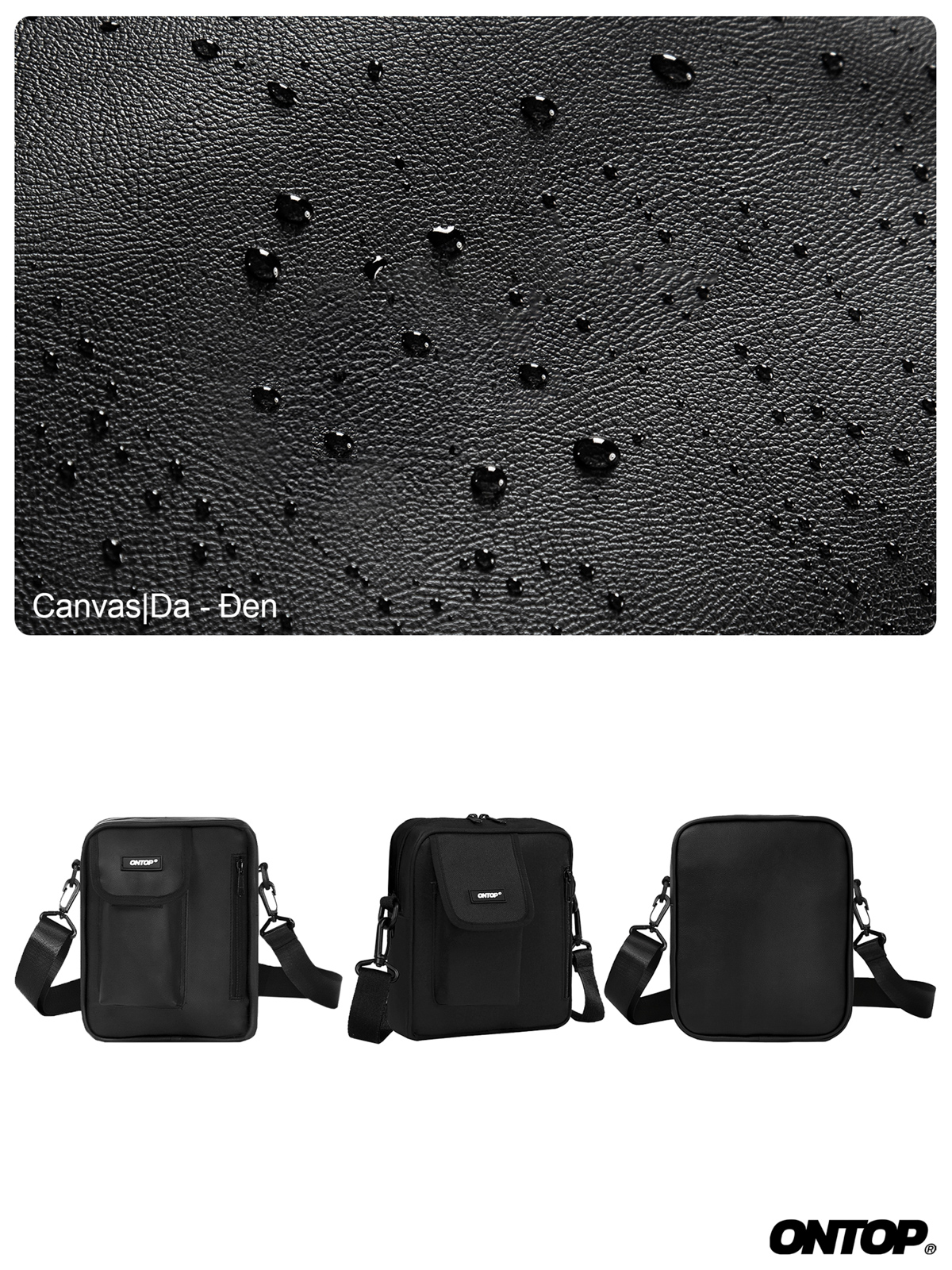 Túi đeo chéo canvas nam Ontop