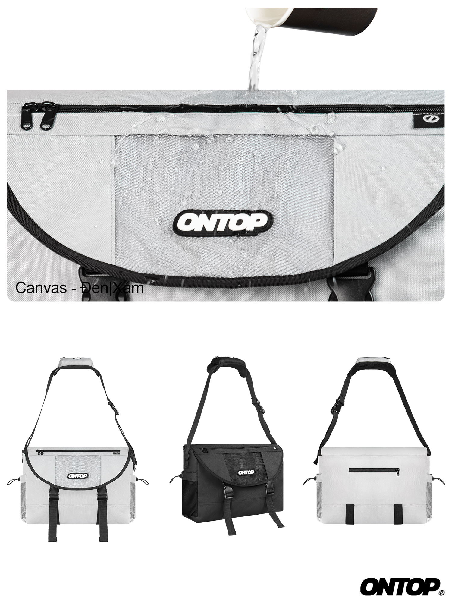 Túi đeo chéo vải canvas ONTOP