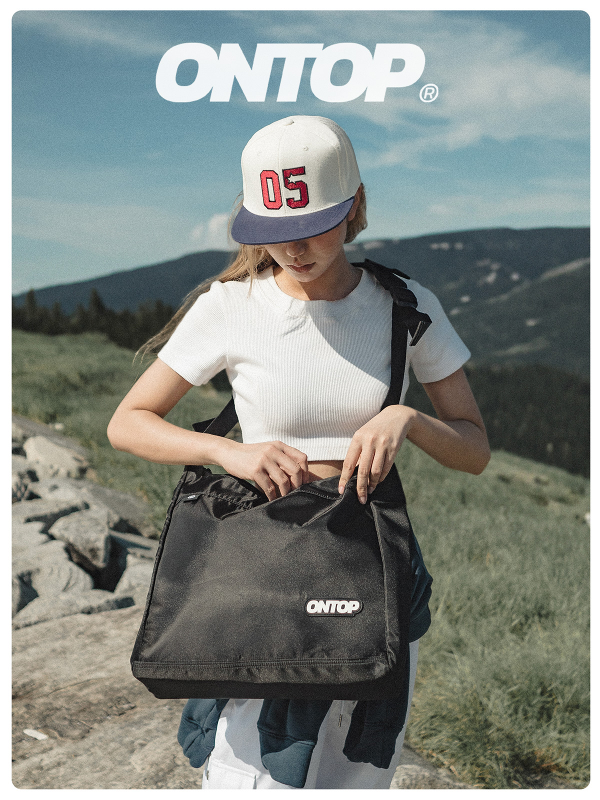 Túi đeo chéo vải dù nam Ontop