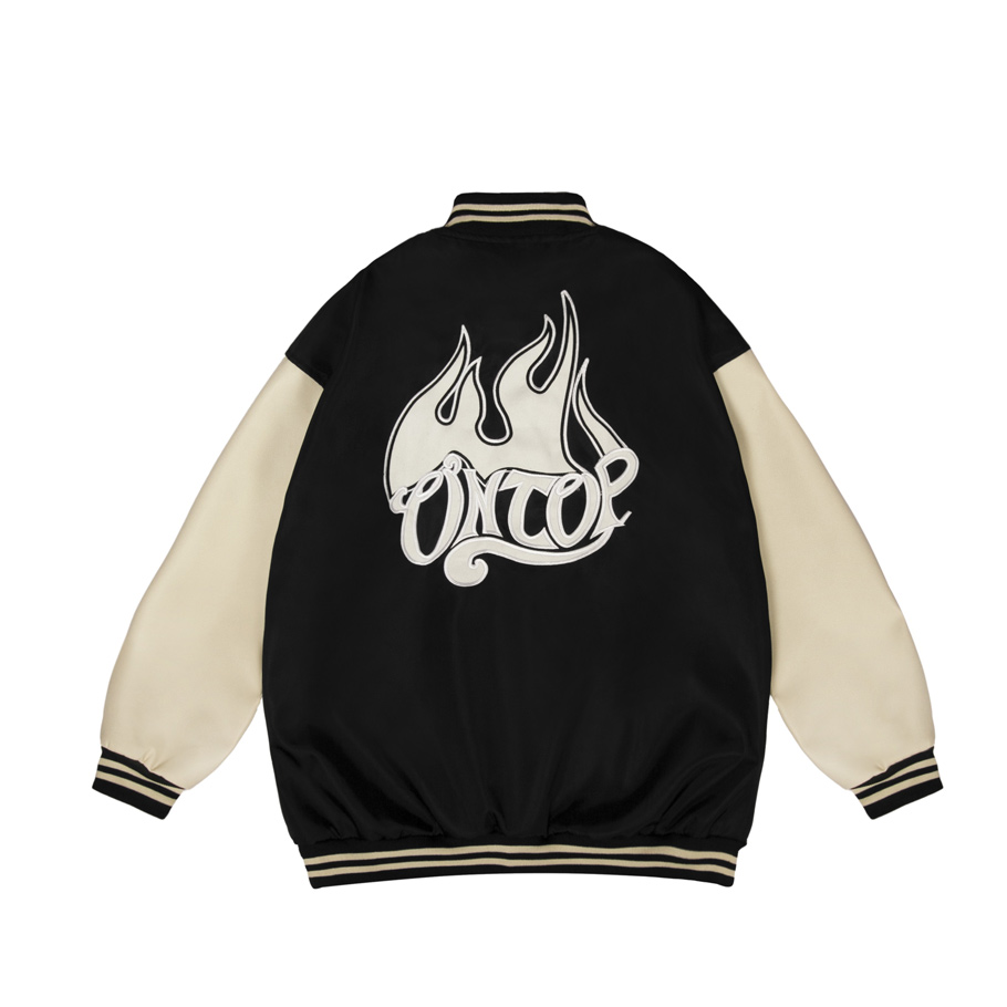 varsity jacket local brand ONTOP immortal varsity đen be