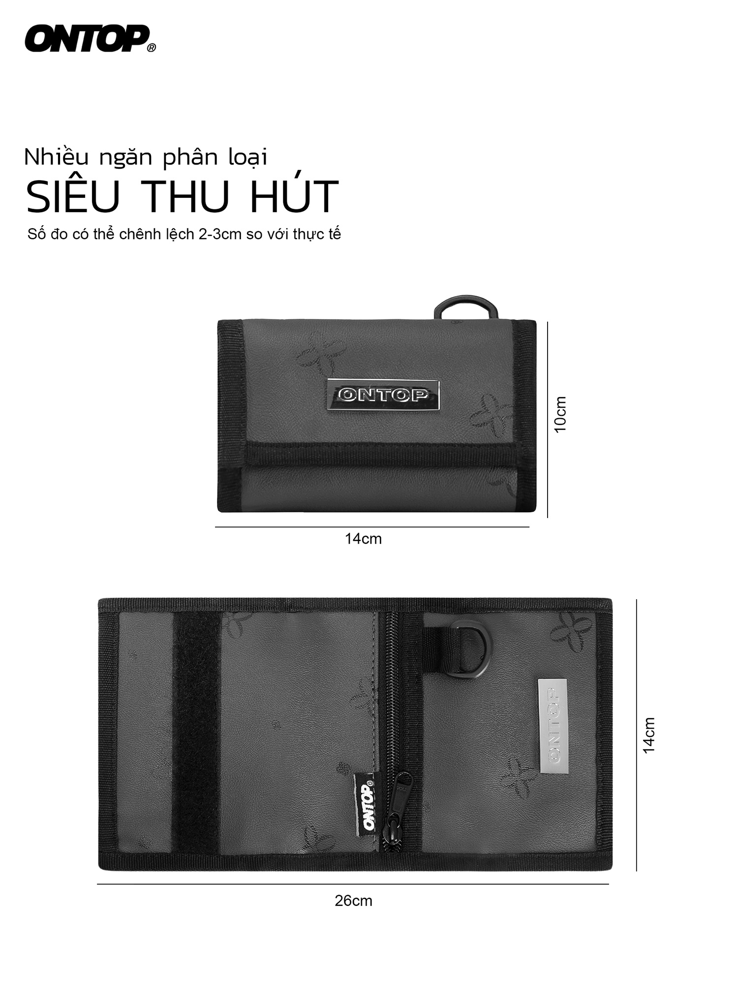 Ví da nữ họa tiết ONTOP