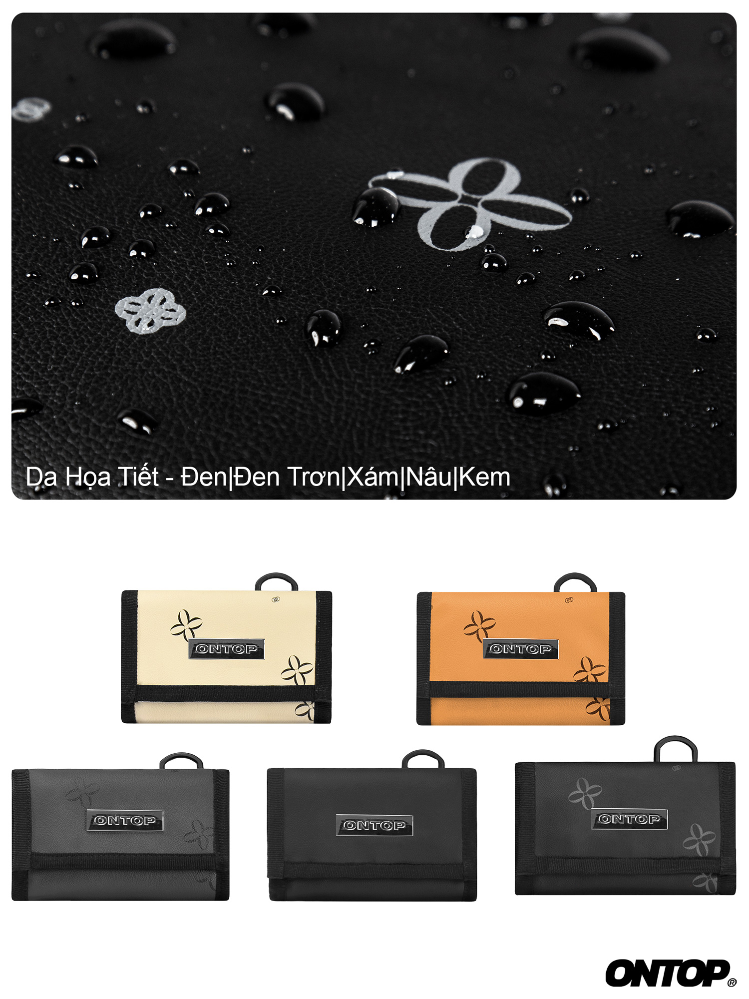 Ví da nữ họa tiết ONTOP