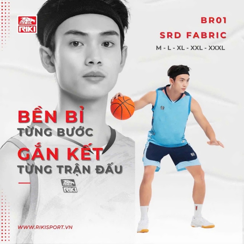 Quần áo bóng rổ Riki BR01 thiên thanh