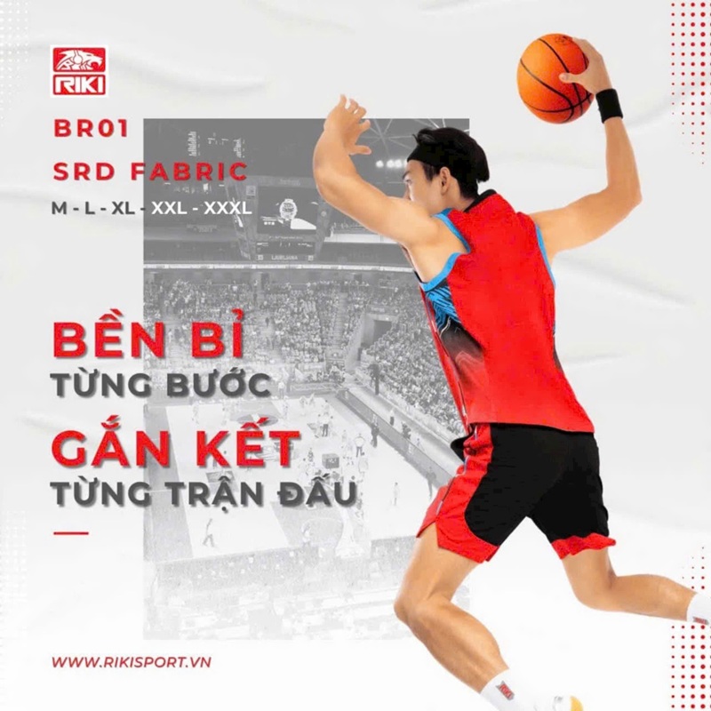Quần áo bóng rổ Riki BR01 đỏ
