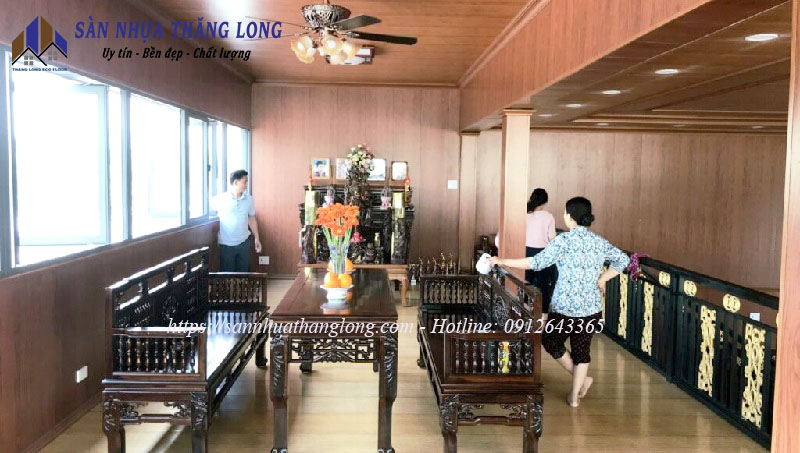 Hình ảnh thực tế thi công Sàn nhựa chịu lực làm gác lửng, gác xép