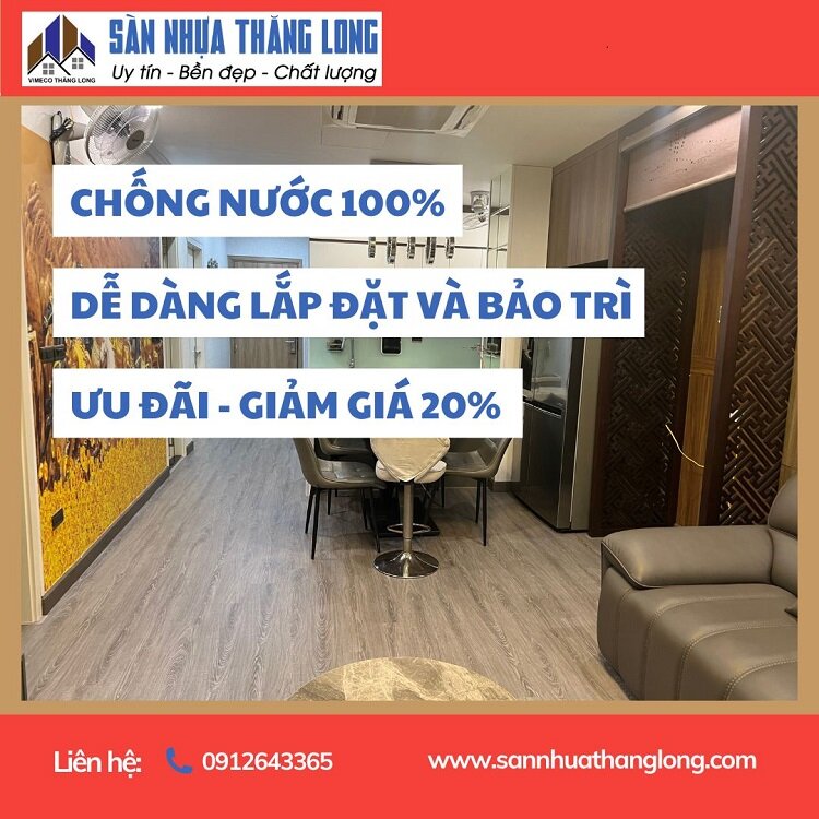 Sàn nhựa hèm khoá 4mm