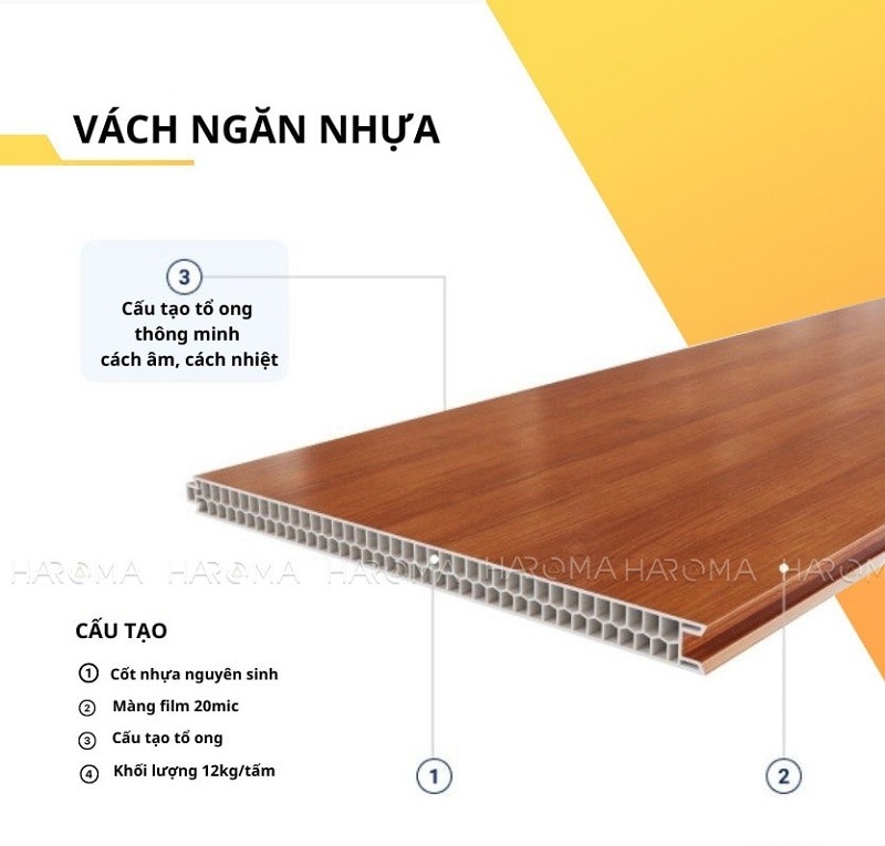 Tấm vách ngăn phòng bằng nhựa