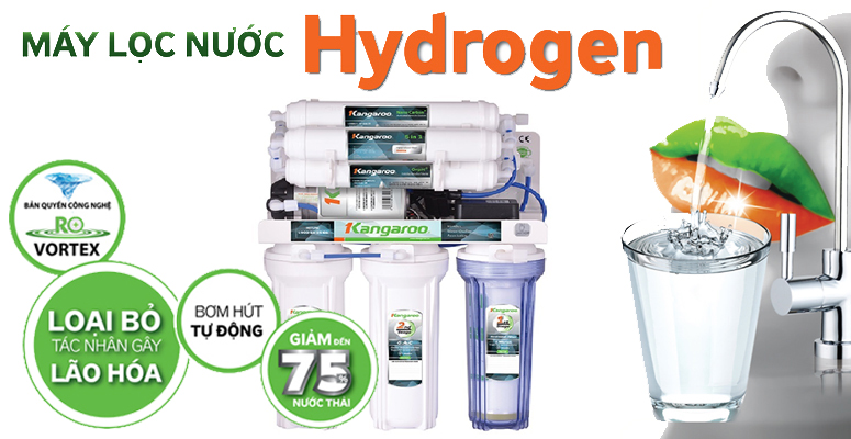 Máy lọc nước Kangaroo Hydrogen Plus KG100HP Tiện Dụng Lắp Gầm Chậu Tủ Bếp