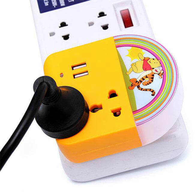 Ổ cắm điện đa chấu, dây sạc điện thoại