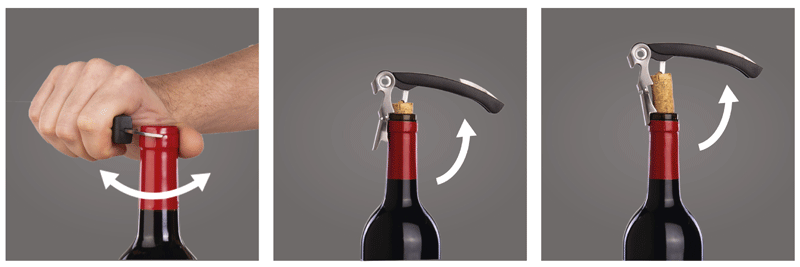 Cách sử dụng cụ khui rượu Vacu Vin